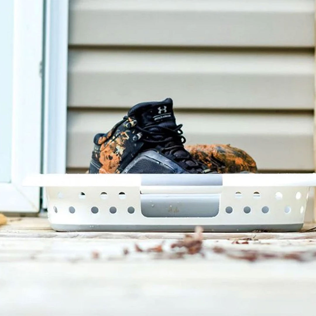 Camco LG Plastic Collapsible Laundry Basket Handles for Storage White (Open Box)