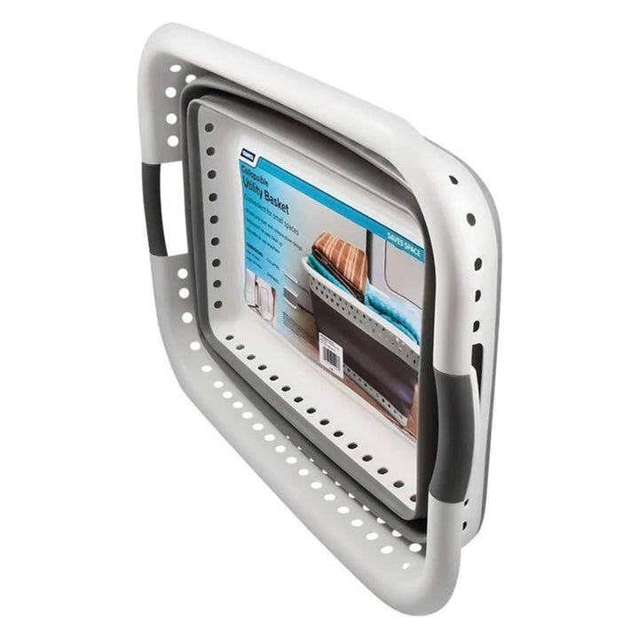 Camco LG Plastic Collapsible Laundry Basket Handles for Storage White (Open Box)