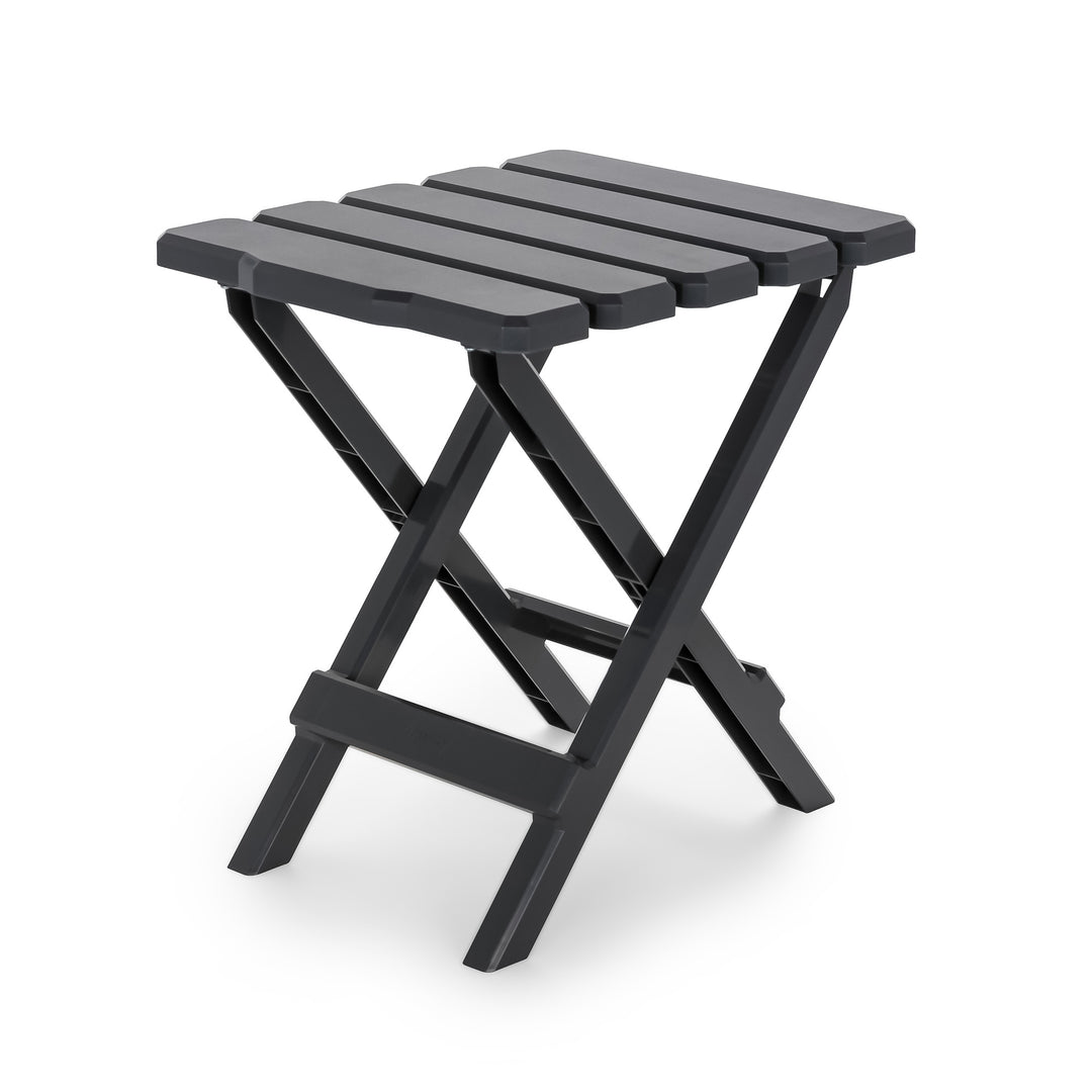 Camco Adirondack Style Folding Plastic Large Table, Indoor/Outdoor Use, Charcoal - VMInnovations