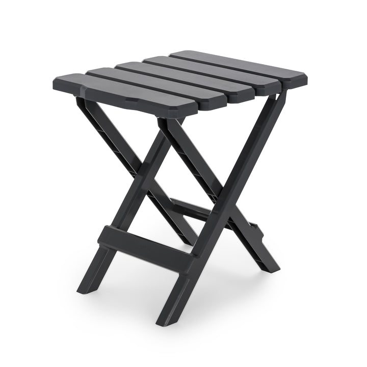 Camco Adirondack Style Folding Plastic Large Table, Indoor/Outdoor Use, Charcoal - VMInnovations