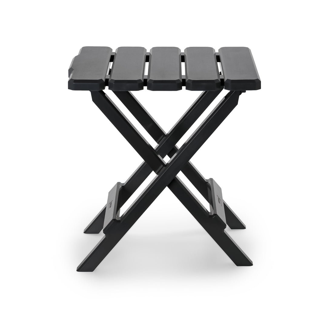 Camco Adirondack Style Folding Plastic Large Table, Indoor/Outdoor Use, Charcoal - VMInnovations