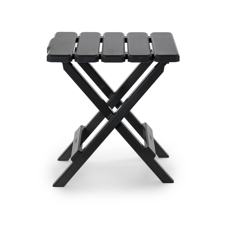 Camco Adirondack Style Folding Plastic Large Table, Indoor/Outdoor Use, Charcoal - VMInnovations