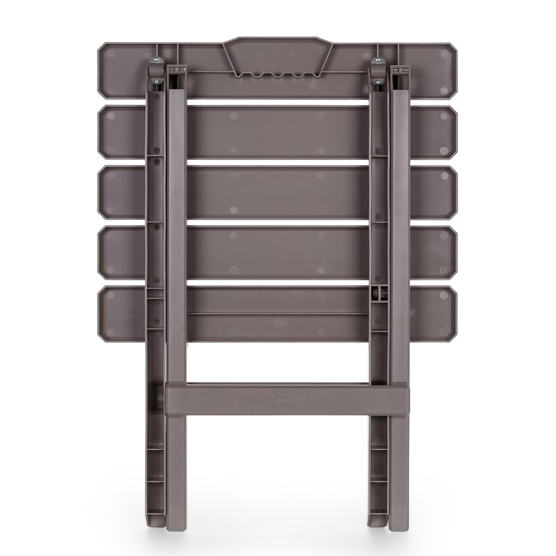 Camco Adirondack Style Folding Plastic Large Table, Indoor or Outdoor Use, Taupe - VMInnovations