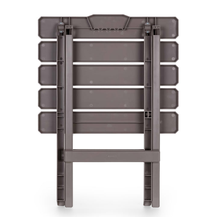 Camco Adirondack Style Folding Plastic Large Table, Indoor or Outdoor Use, Taupe - VMInnovations