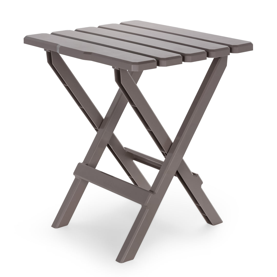 Camco Adirondack Style Folding Plastic Large Table, Indoor or Outdoor Use, Taupe - VMInnovations