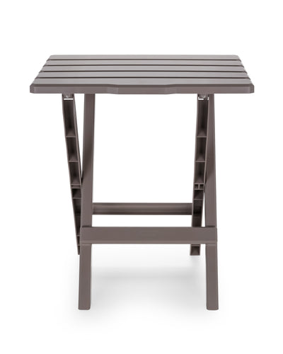 Camco Adirondack Style Folding Plastic Large Table, Indoor or Outdoor Use, Taupe