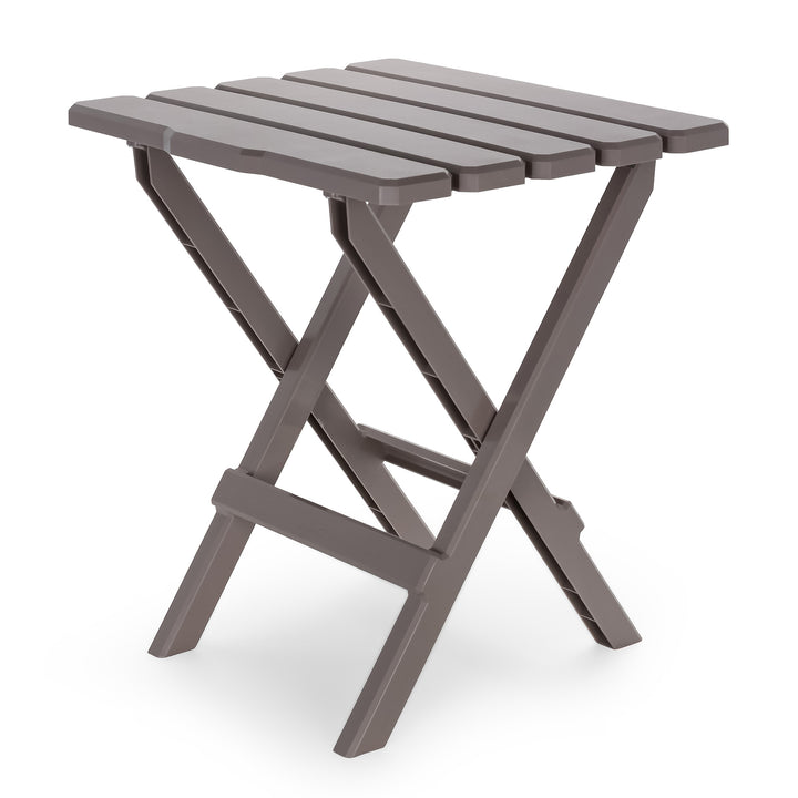 Camco Adirondack Style Folding Plastic Large Table, Indoor or Outdoor Use, Taupe - VMInnovations