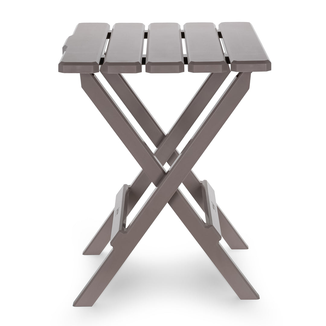 Camco Adirondack Style Folding Plastic Large Table, Indoor or Outdoor Use, Taupe - VMInnovations