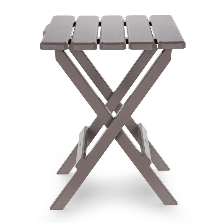 Camco Adirondack Style Folding Plastic Large Table, Indoor or Outdoor Use, Taupe - VMInnovations