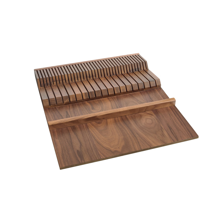 Rev-A-Shelf Trim-to-Fit Knife Block Drawer Insert Organizer, Walnut, 4WDKB-WN-1