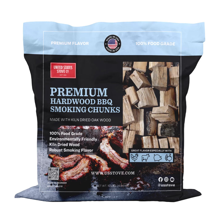 U.S. Stove Company Premium Smoking Wood Chunks for BBQ and Grilling, 10 Lb Bag