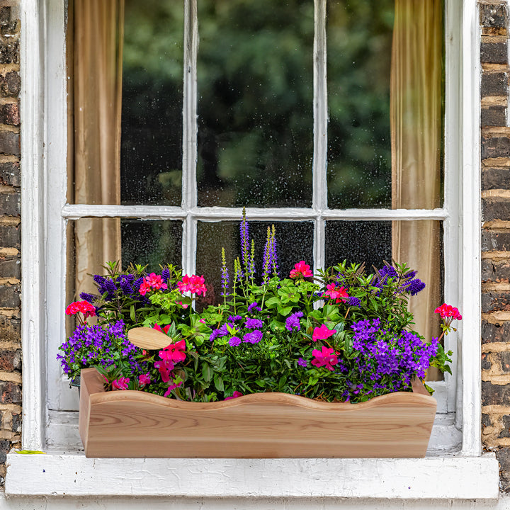 All Things Cedar 22” Outdoor Window Planter, Natural (Open Box)
