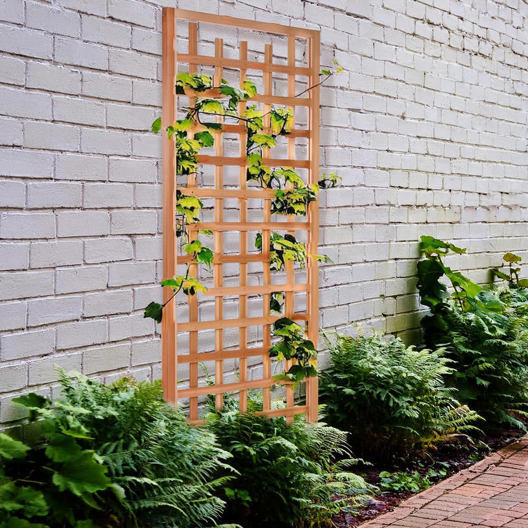 All Things Cedar 84"x33" Outdoor Single Trellis Handcrafted for Climbing Plants