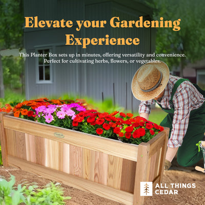 All Things Cedar 32" Garden Bed for Flowers, Herbs & Vegetables (Open Box) - VMInnovations