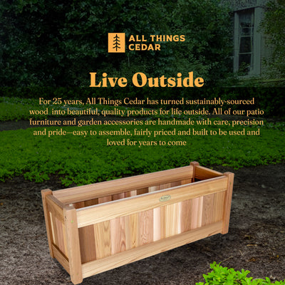 All Things Cedar 32" Garden Bed for Flowers, Herbs & Vegetables (Open Box) - VMInnovations