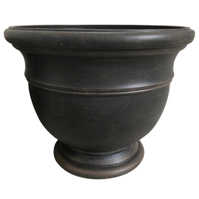 Southern Patio Jean Pierre 15" Planter with Ceramic and Resin Composite, Brown
