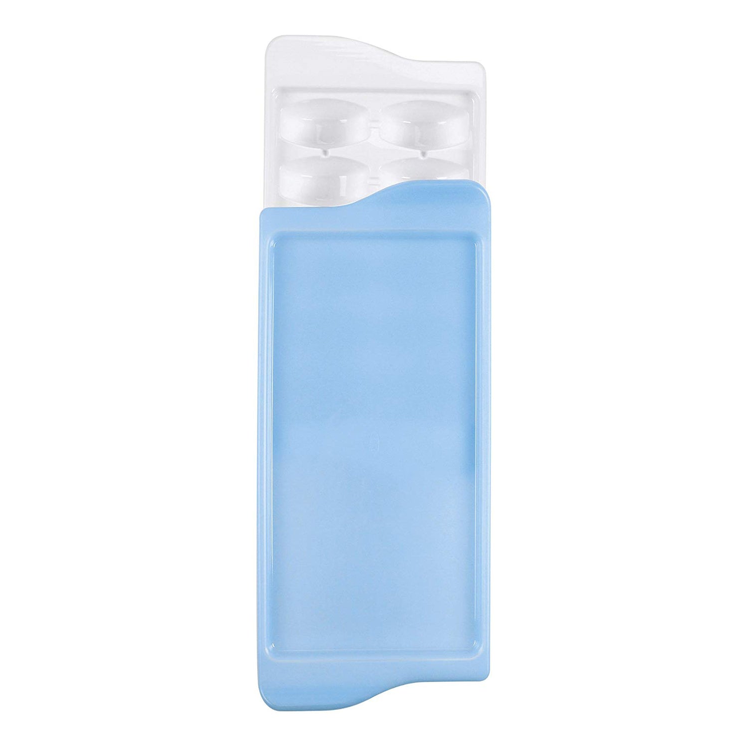 OXO Good Grips Durable Lightweight Kitchen Covered Ice Cube Tray, White & Blue