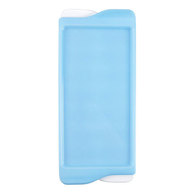 OXO Good Grips Durable Lightweight Kitchen Covered Ice Cube Tray, White & Blue