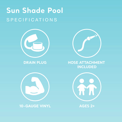 Intex 5ft x 48in Inflatable Ocean Scene Sun Shade Kids Swimming Pool With Canopy - VMInnovations