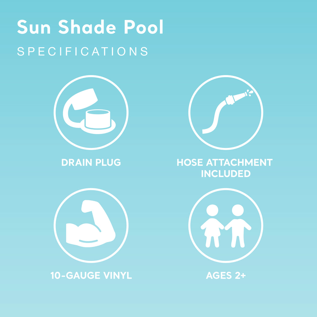 INTEX Sun & Shade Inflatable Kids Swimming Pool w/ Canopy (Open Box)