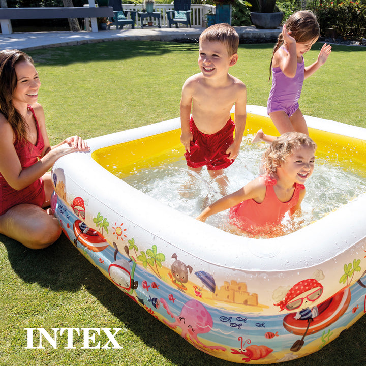 INTEX Sun & Shade Inflatable Kids Swimming Pool w/ Canopy (Open Box) - VMInnovations
