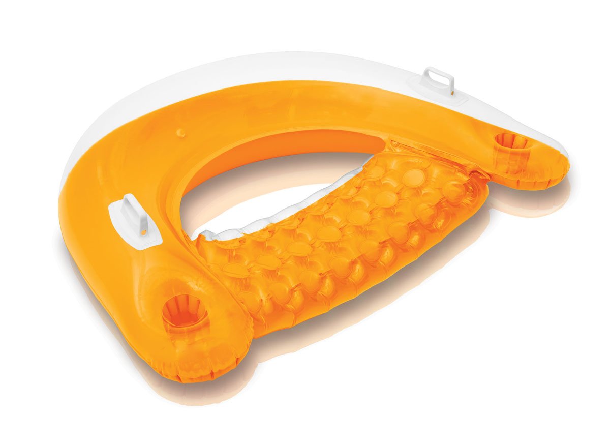 Intex Inflatabull Bull-Riding Pool Float & 4 Intex Sit N Float Pool Lounger