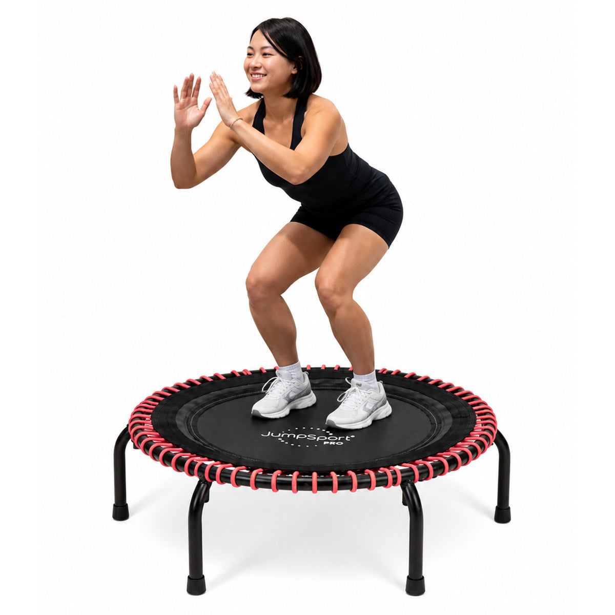 JumpSport 39" Fitness Trampoline with Pink EnduroLast Elastic Cords (Used)