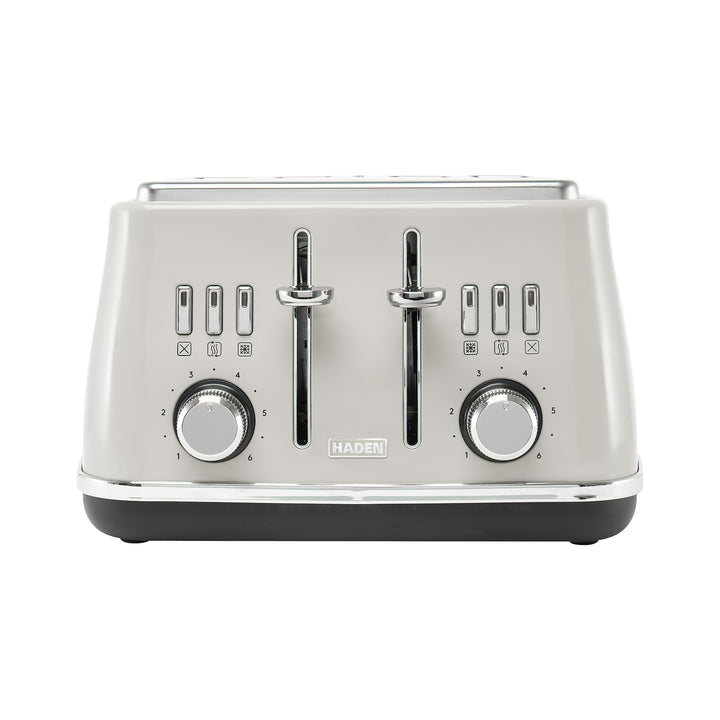 Haden Cotswold 4 Slice Toaster with Wide Slot & Adjustable Browning, Putty(Used) - VMInnovations
