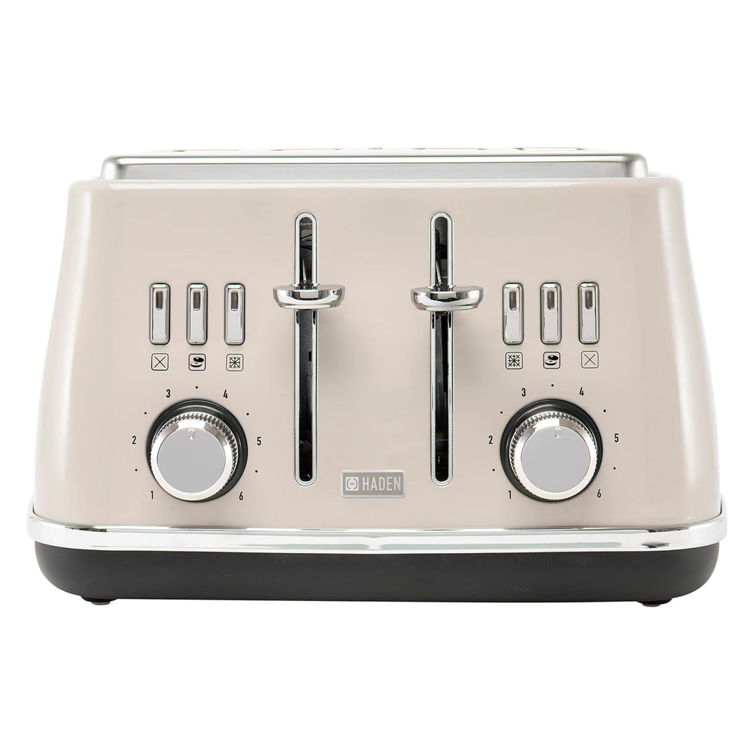 Haden Cotswold 4 Slice Toaster w/Wide Slot & Adjustable Browning,Putty(Open Box)