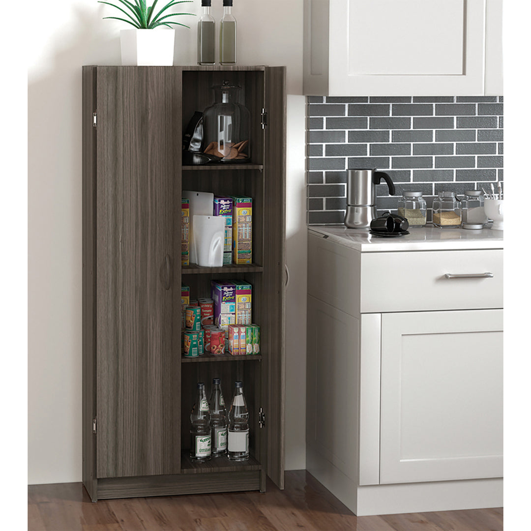 ClosetMaid Pantry Cabinet Cupboard with Adjustable Shelves for Kitchen, Gray