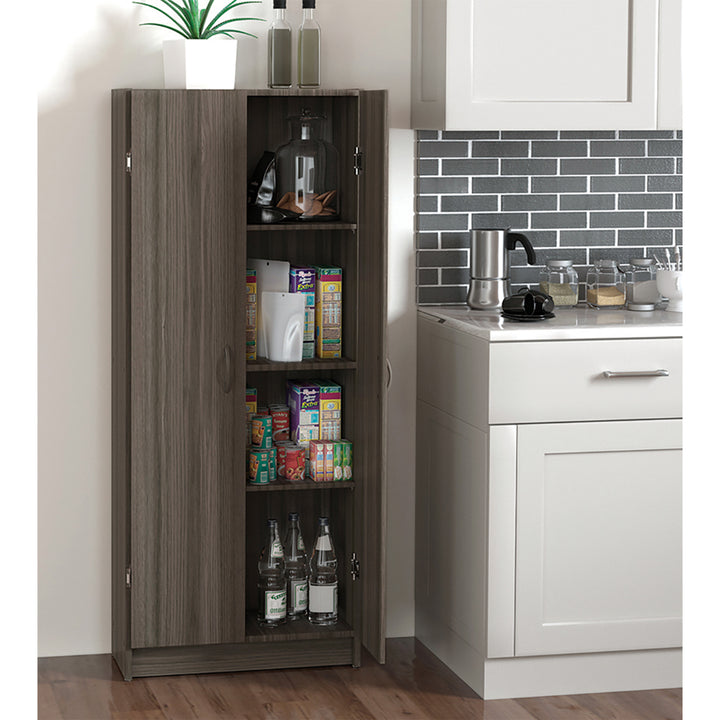 ClosetMaid Pantry Cabinet Cupboard with Adjustable Shelves for Kitchen, Gray