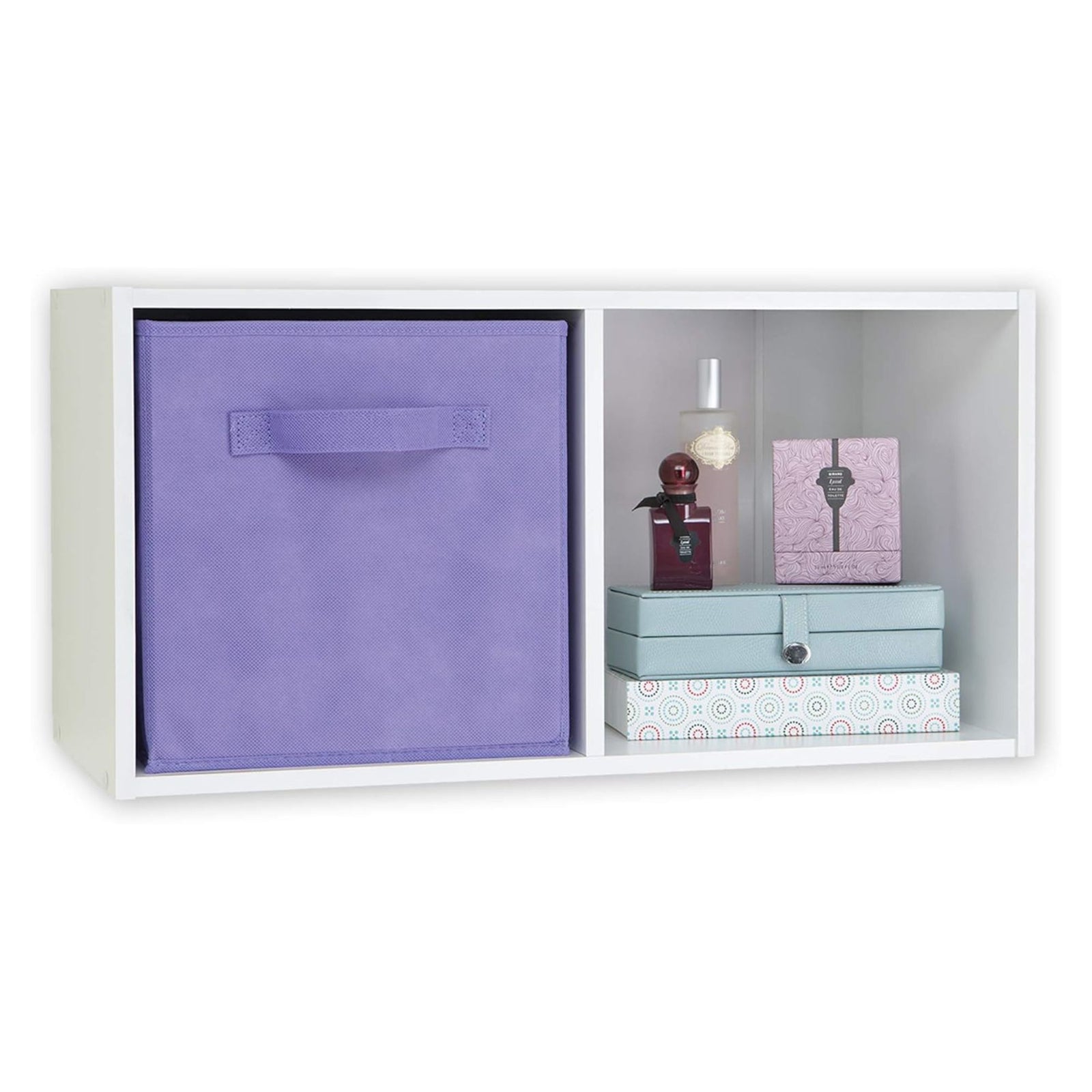 ClosetMaid Cubeicals Fabric Drawer, Open Storage Organizing Bin, Purple (2 Pack) - VMInnovations
