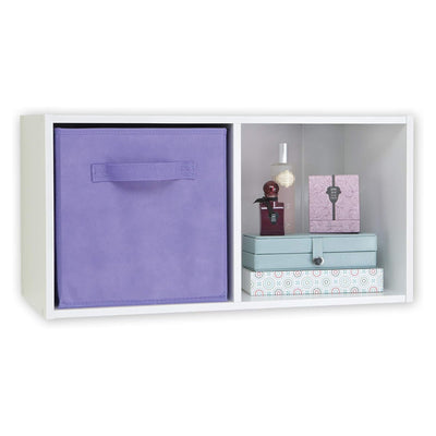 ClosetMaid Cubeicals Fabric Drawer, Open Storage Organizing Bin, Purple (2 Pack) - VMInnovations