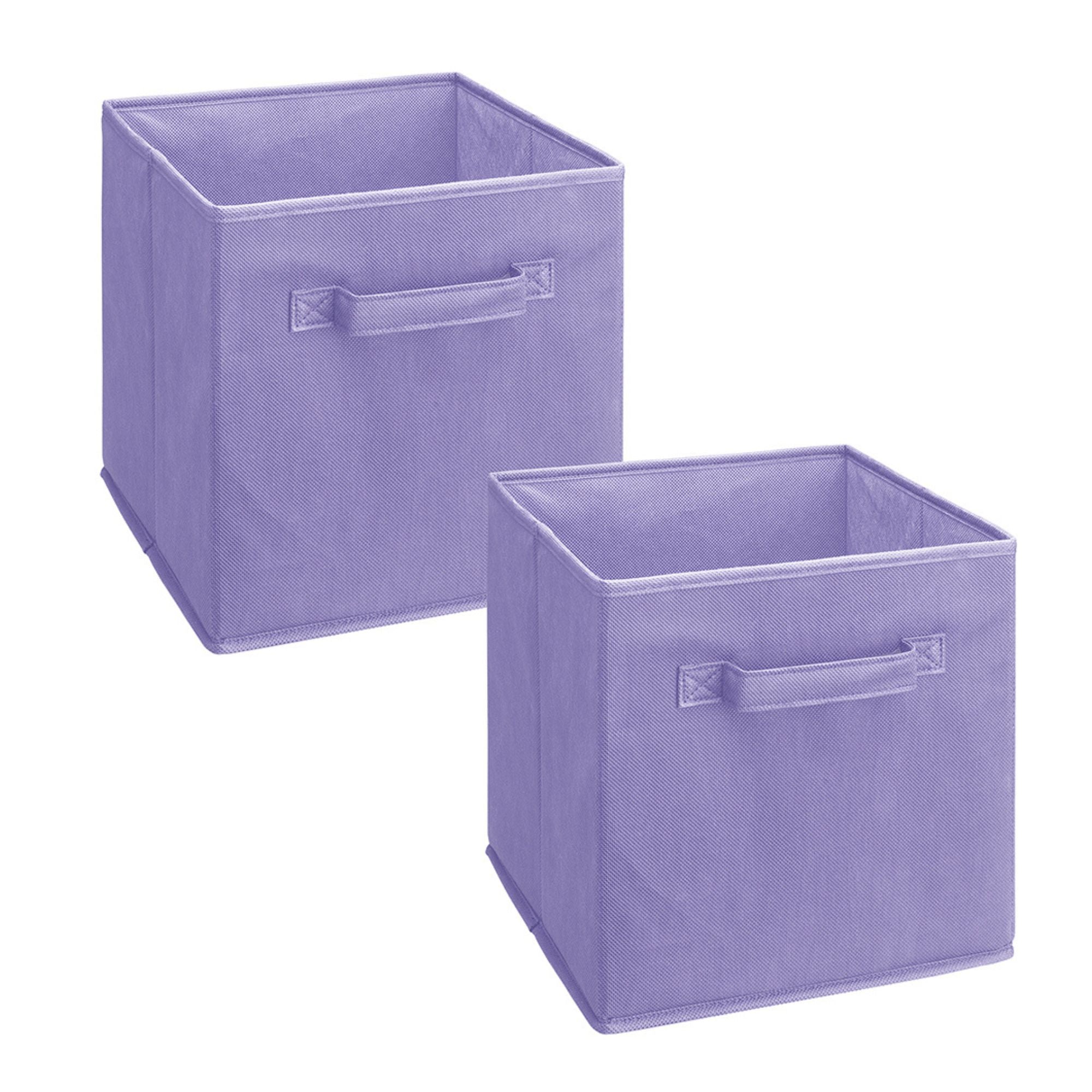 ClosetMaid Cubeicals Fabric Drawer, Open Storage Organizing Bin, Purple (2 Pack) - VMInnovations