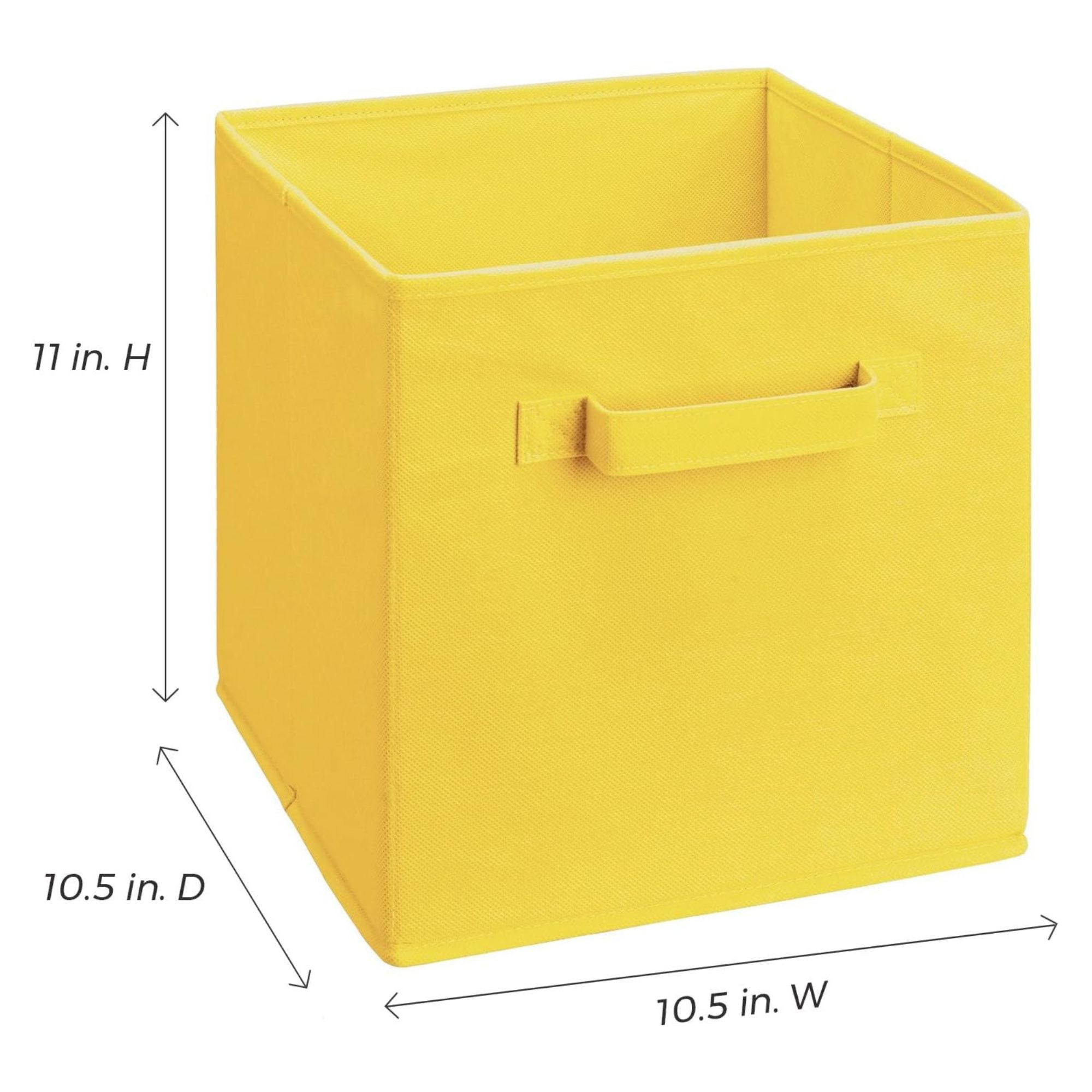 ClosetMaid Cubeicals Fabric Drawer, Open Storage Organizing Bin, Yellow - VMInnovations