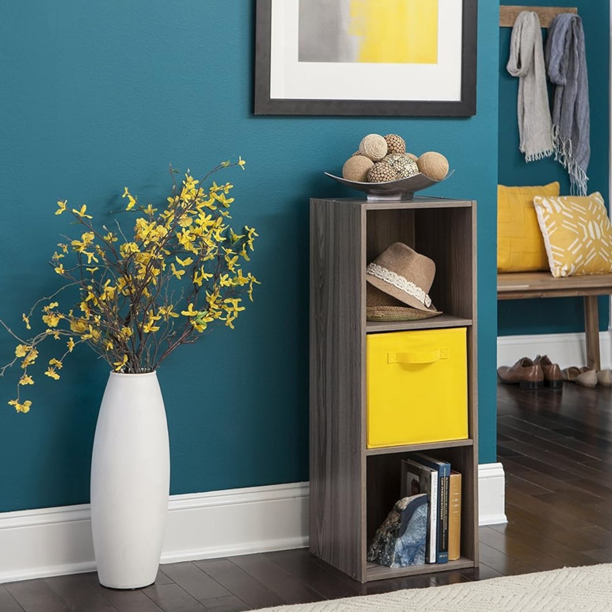 ClosetMaid Cubeicals Fabric Drawer, Open Storage Organizing Bin, Yellow - VMInnovations