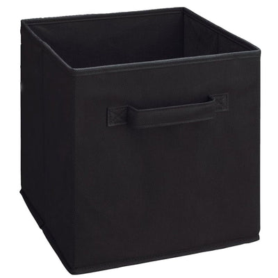 ClosetMaid Cubeicals Fabric Drawer, Open Storage Organizing Bin, Black (2 Pack) - VMInnovations