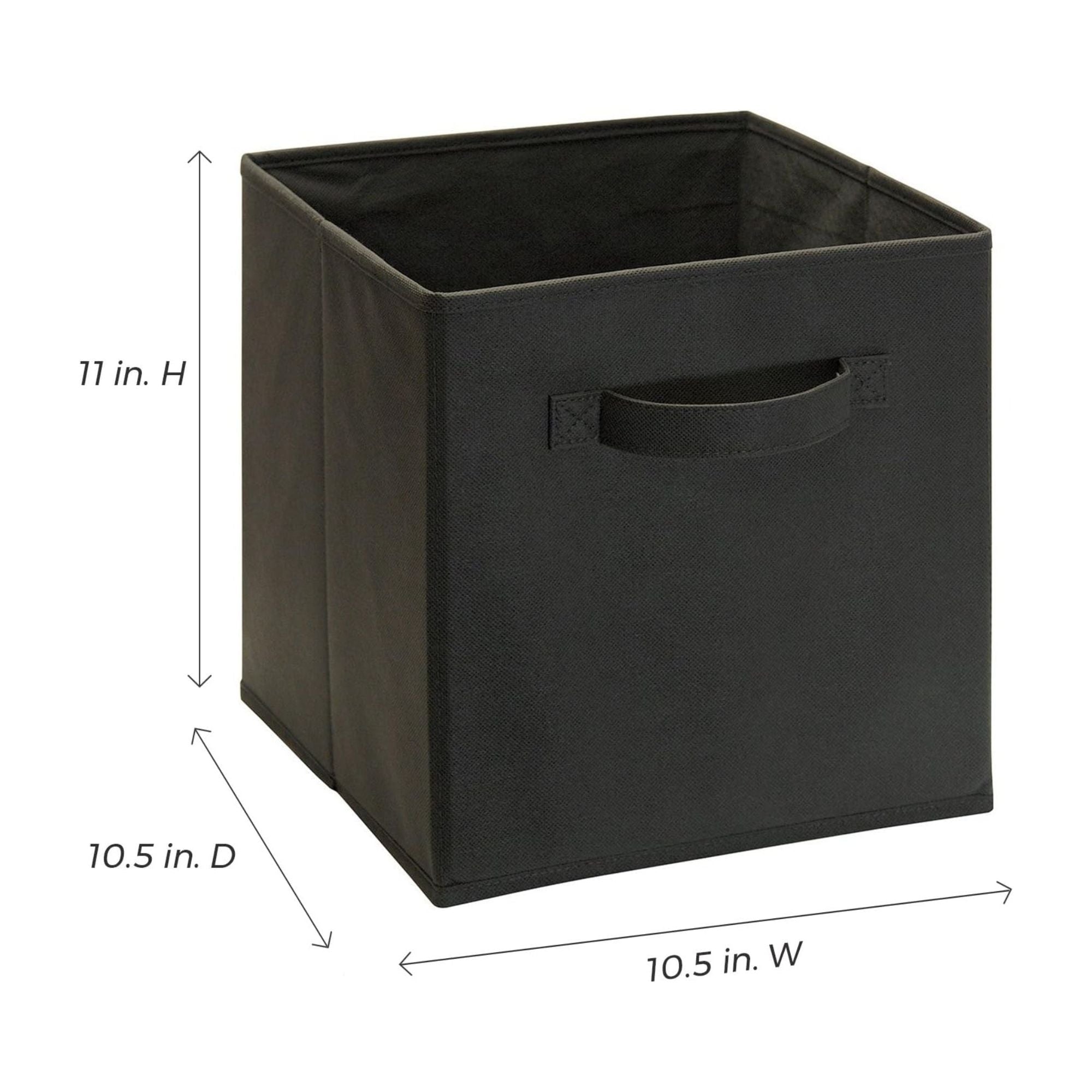 ClosetMaid Cubeicals Fabric Drawer, Open Storage Organizing Bin, Black (2 Pack) - VMInnovations