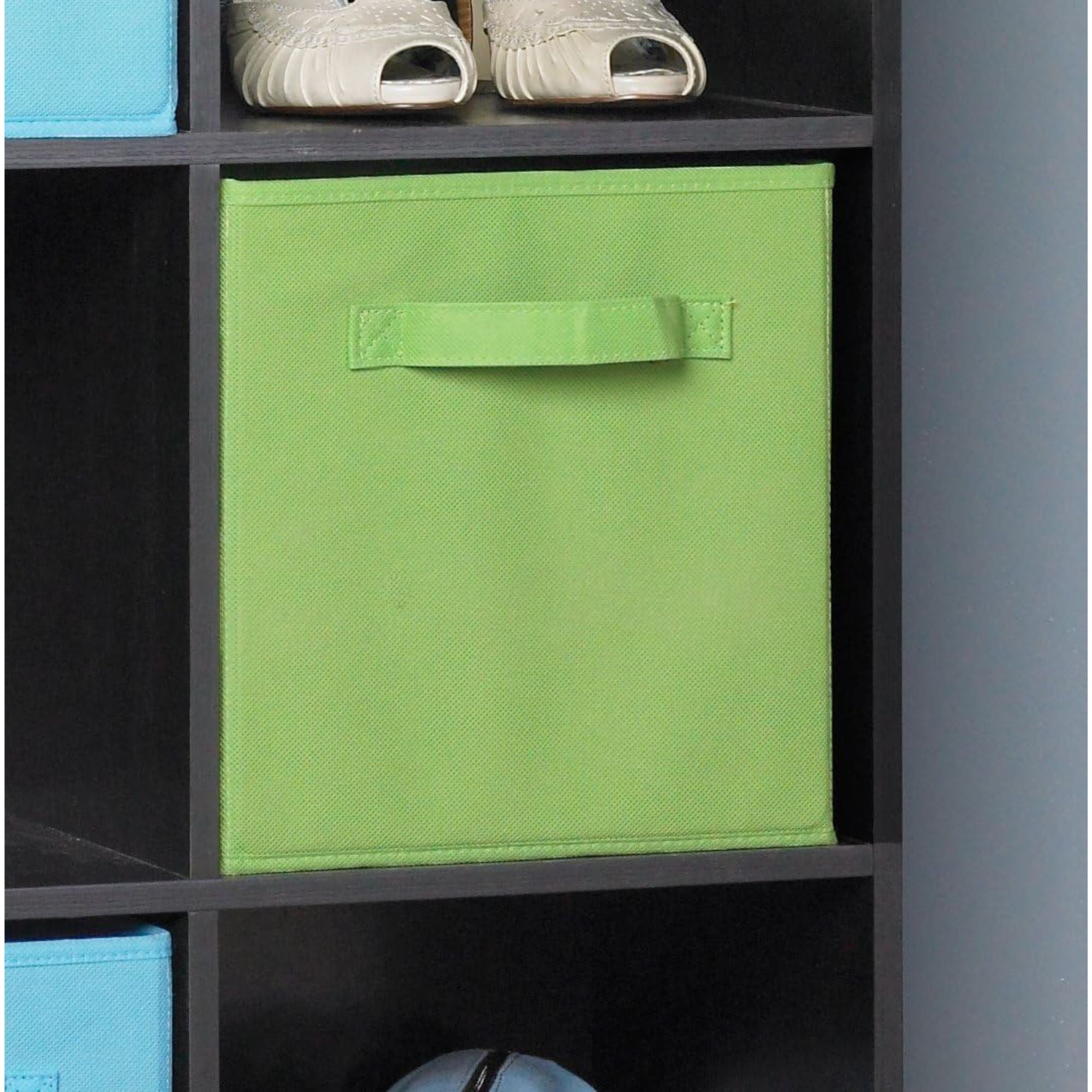 ClosetMaid Cubeicals Fabric Drawer, Open Storage Organizing Bin, Green (2 Pack) - VMInnovations