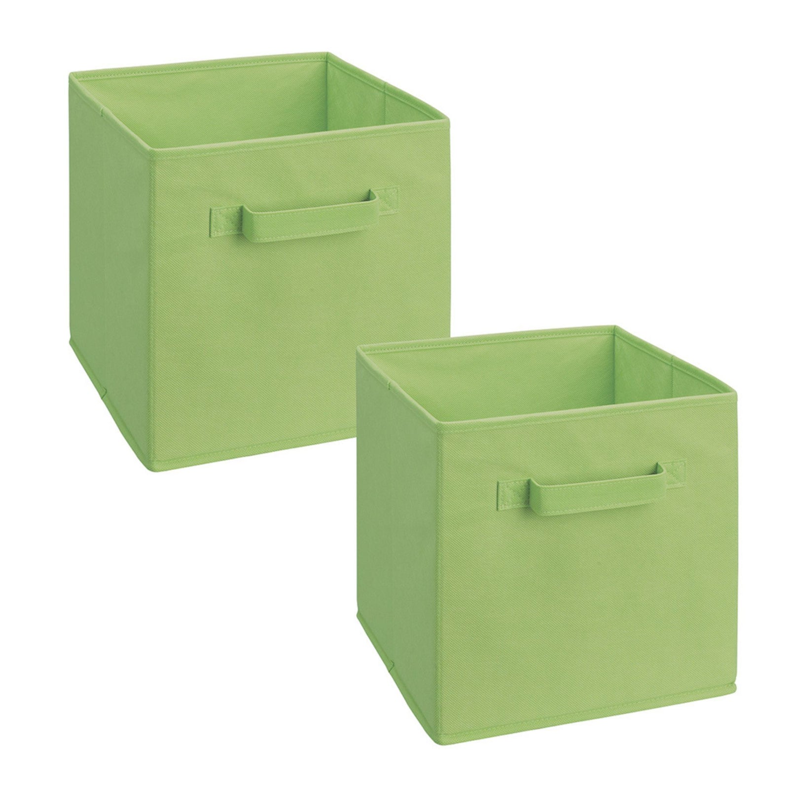 ClosetMaid Cubeicals Fabric Drawer, Open Storage Organizing Bin, Green (2 Pack) - VMInnovations
