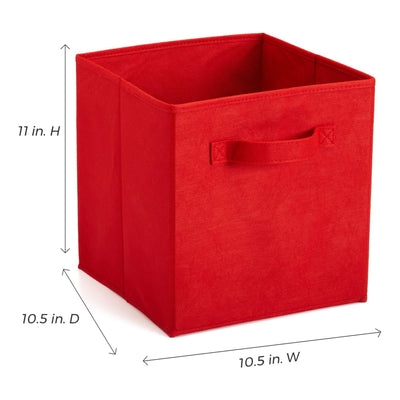 ClosetMaid Cubeicals Fabric Drawer, Open Storage Organizing Bin, Red (2 Pack) - VMInnovations