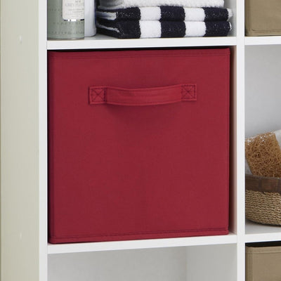 ClosetMaid Cubeicals Fabric Drawer, Open Storage Organizing Bin, Red (2 Pack) - VMInnovations