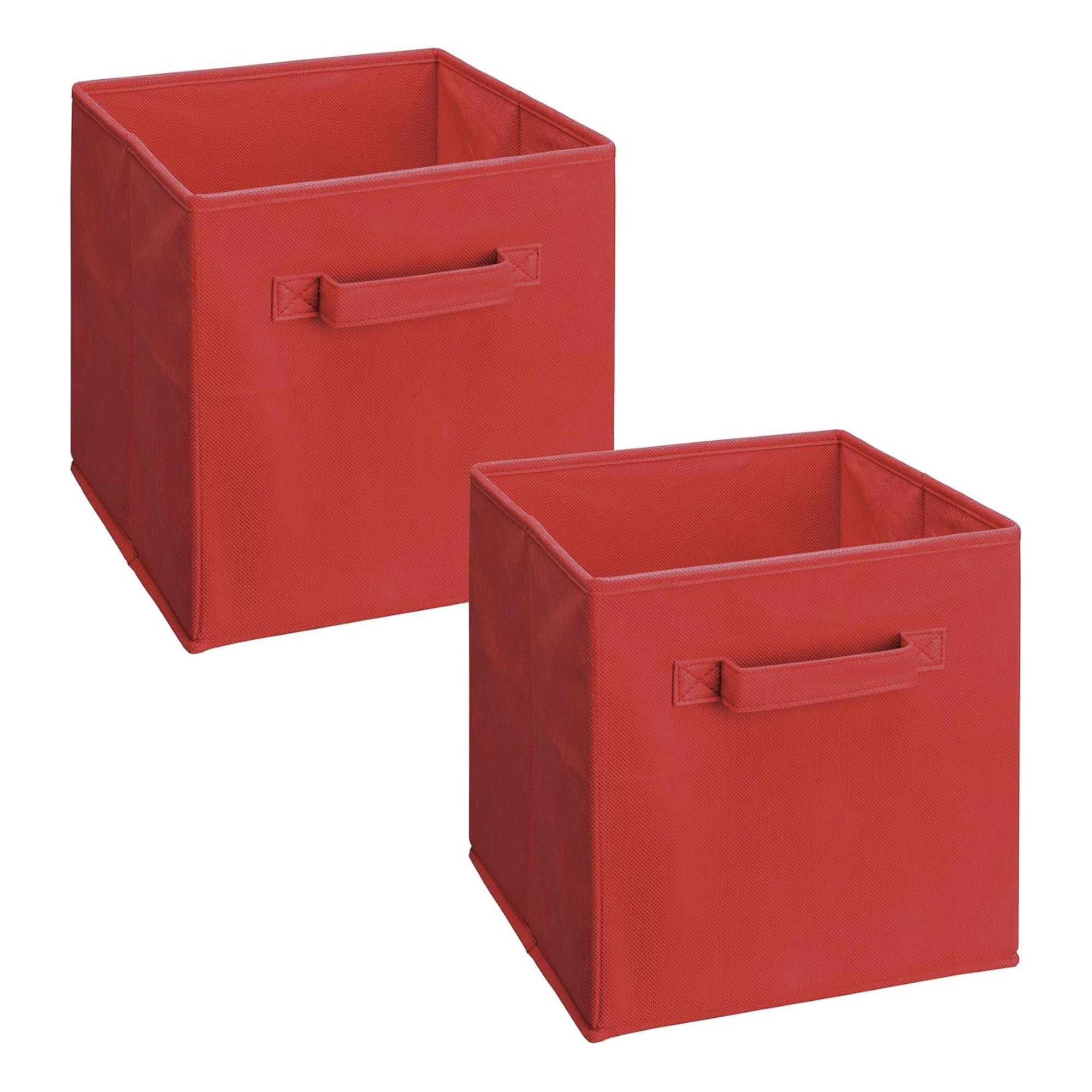 ClosetMaid Cubeicals Fabric Drawer, Open Storage Organizing Bin, Red (2 Pack) - VMInnovations
