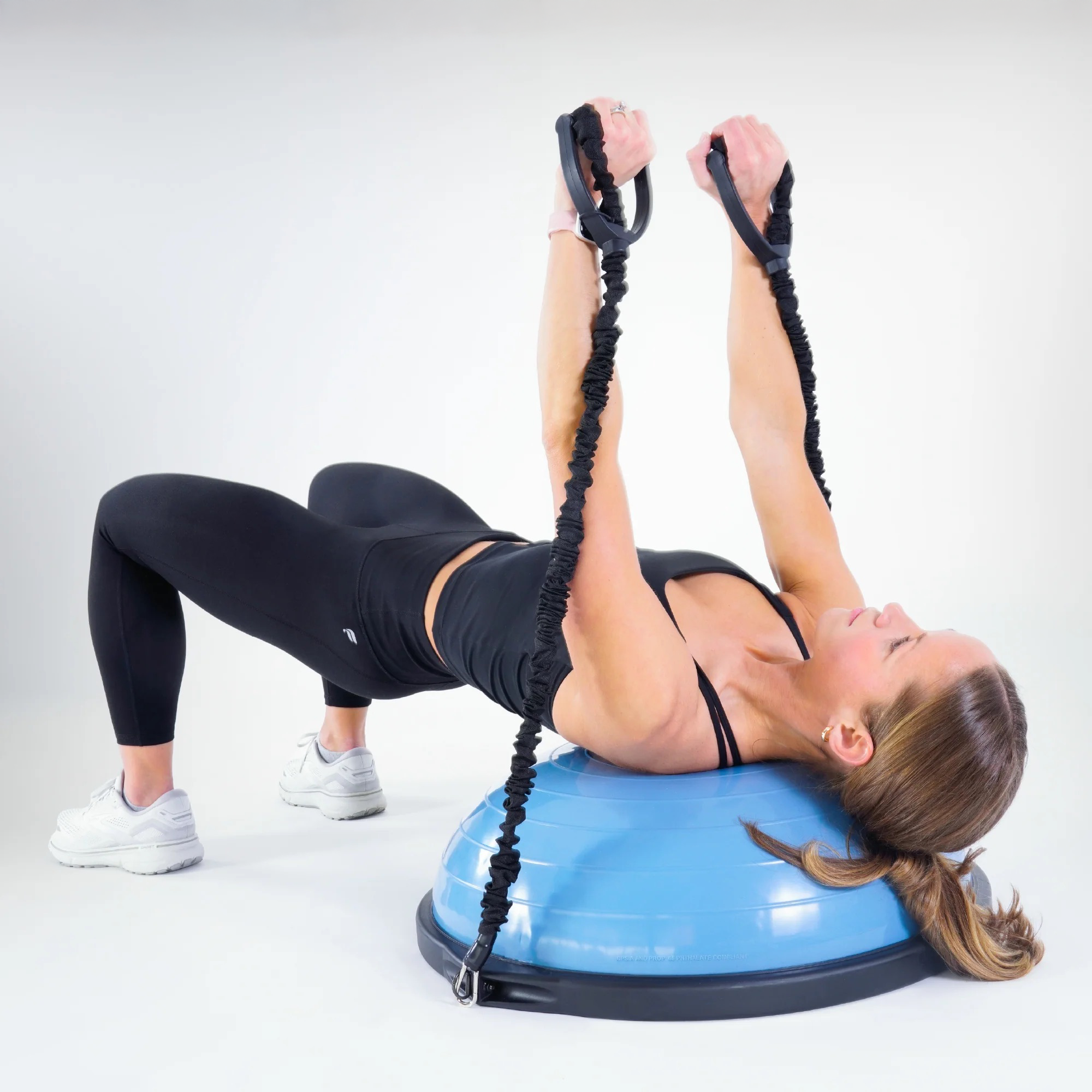 Bosu Pro 26” Strength Trainer Ball Balance Board with Resistance Bands, Blue - VMInnovations