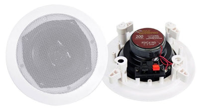 Pyle PDIC61RD 6.5'' 200W 2-Way In-Ceiling/Wall Speaker System, White (20 Pack)