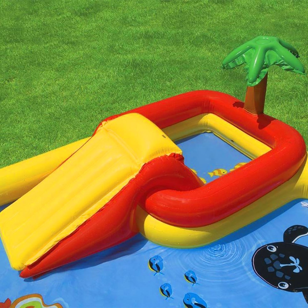 Intex Ocean Scene Kiddie Pool With Shade Canopy & Ocean Play Kiddie Pool & Games