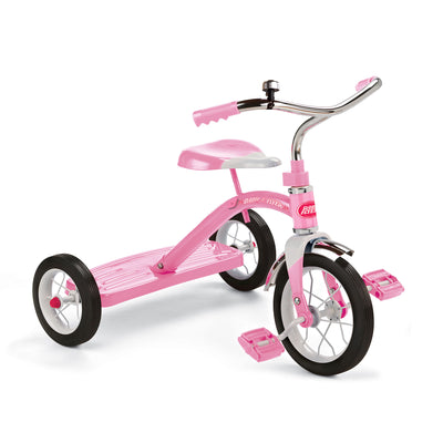 Radio Flyer Kids Classic Steel Framed Tricycle w/Handlebar Bell, Pink (Open Box)