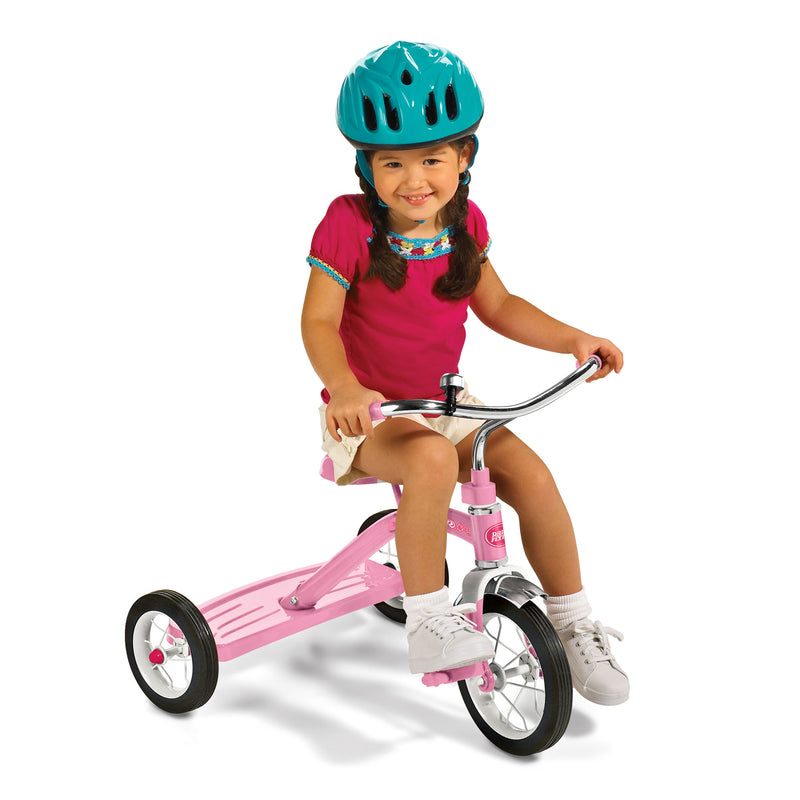 Radio Flyer 34GX Kids Steel Framed Tricycle with Handlebar Bell, Pink (Open Box)