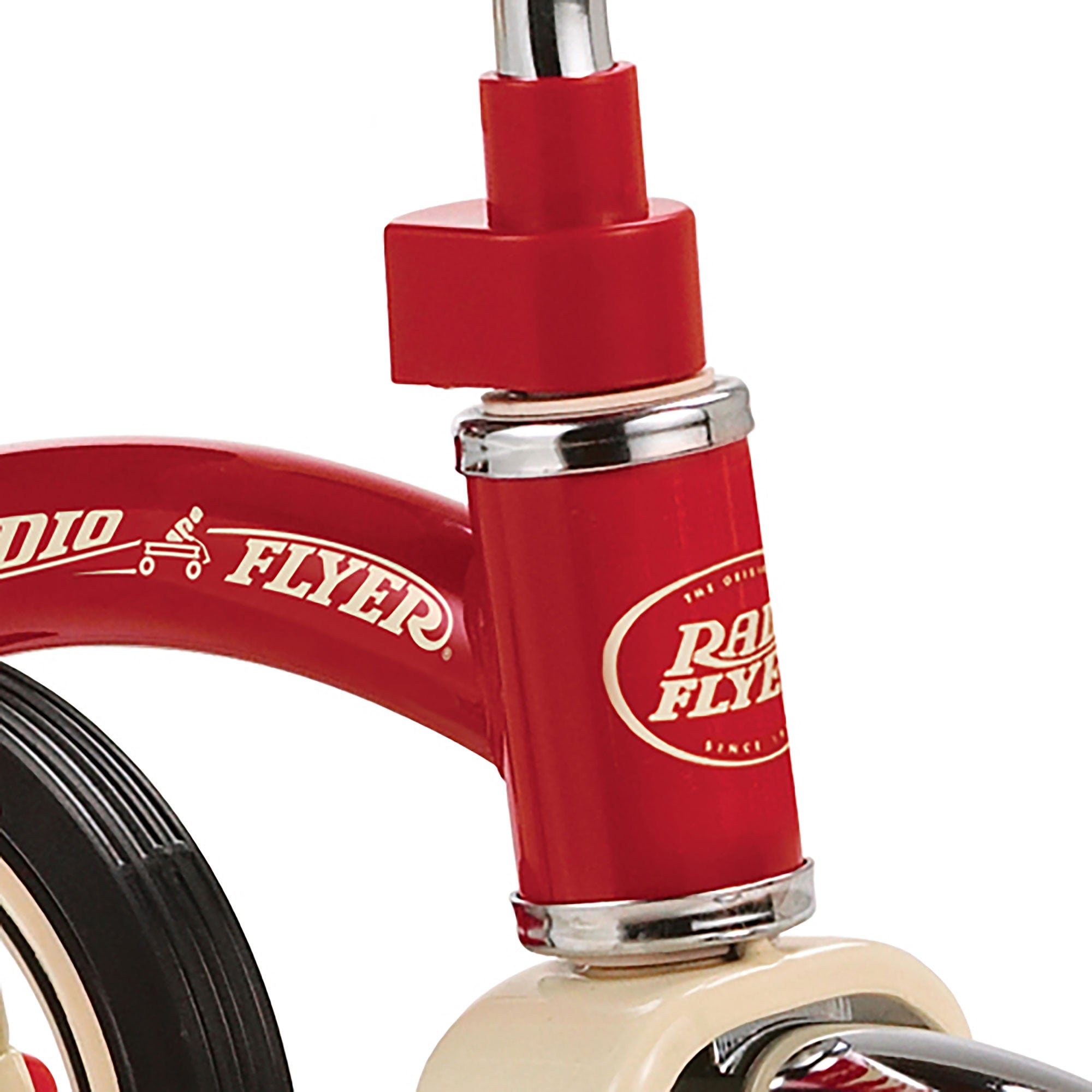 Radio Flyer Classic Steel Framed Tricycle 3 Position Push Handle, Red (Open Box)