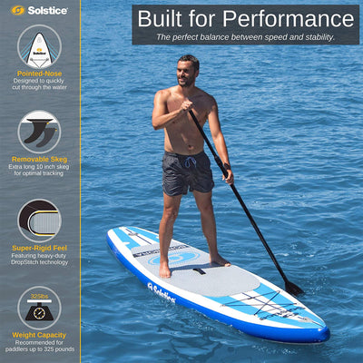 Solstice BoraBora 12' Heavy Duty Inflatable Stand-Up Paddle Board(Open Box)